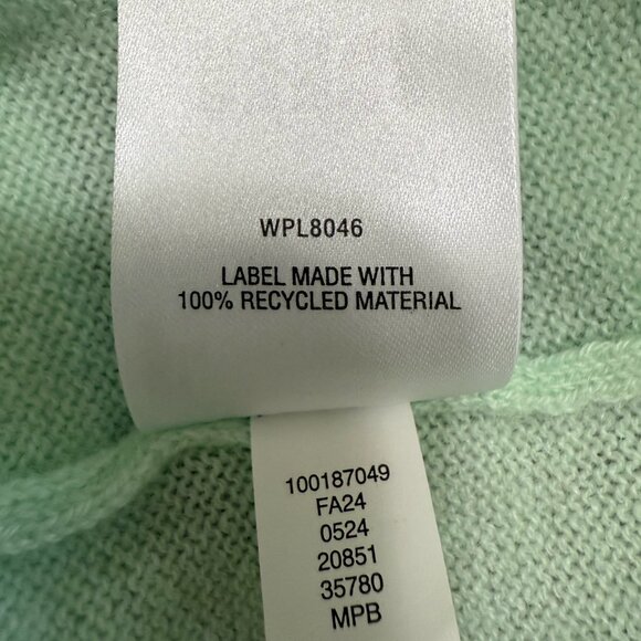 100% Cashmere Charter Club  Sweater – Mint Green, Size - Picture 6 of 8